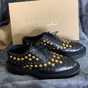 Burberry Deardown Studded Platform Oxford